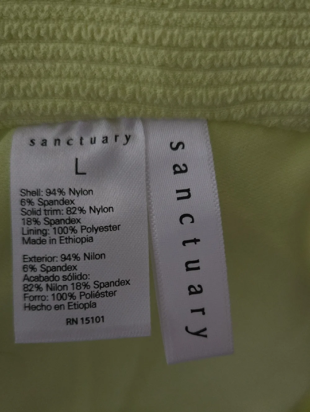 Sanctuary V-Wire Lime Green Bikini Top